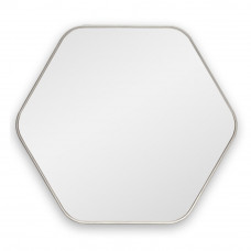 Шестиугольное зеркало в серебряной тонкой раме Hexagon M Silver (Хексаген) Smal 80*74 см